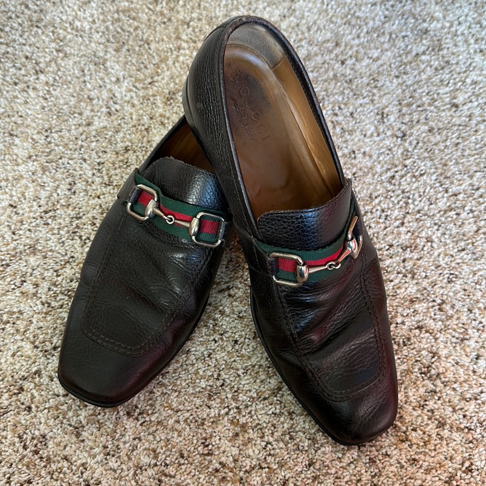 Brown Leather Gucci Shoes